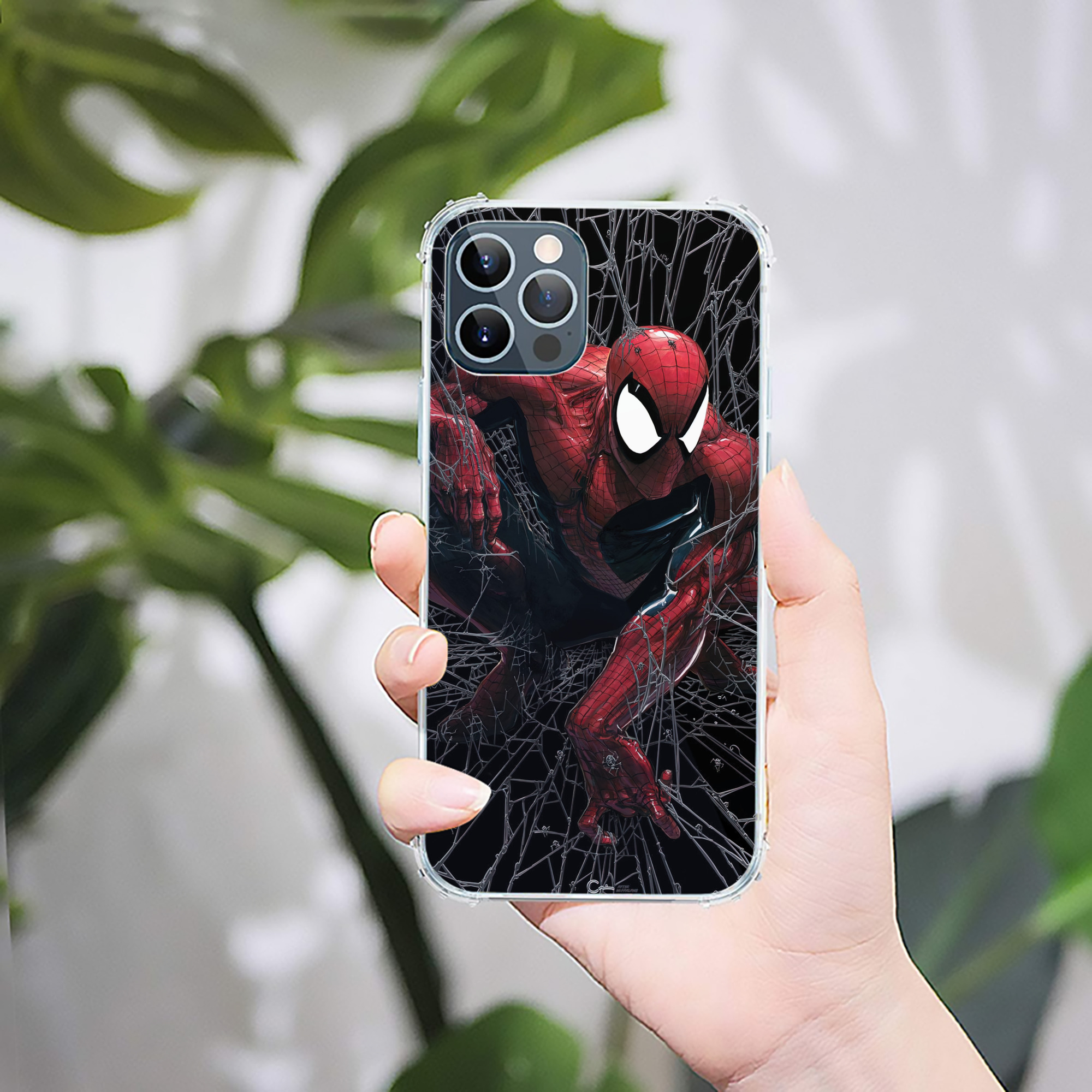 （画像用） Spider Man スパイダーマン 【iPhone 12シリーズ対応】透明スマホケース（クリアソフトケース）
